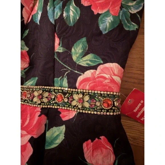 Nina Canacci Strapless Floral Gown Size 8 New With Tags - Picture 4 of 5